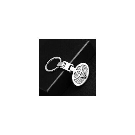 Porte-clés de voiture en métal avec porte-clés logo 3d des deux