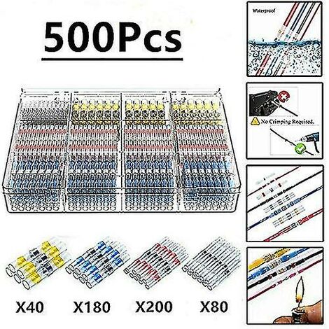 CREA 500pcs Electric Tinner Solder Heat Shrink Tube, Maidodo Seal (1/3)