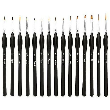 thumbnail image 2 of Grabie Paint Brush Set, 11 Pcs Miniature Brushes For Fine Detailing & Art Painting - Acrylic, Watercolor, Oil, Models And Gouache 2 of 13