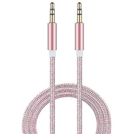 CREA 3.5mm Mobile Phone Audio Speaker Car Headset Braided Audio Cable Aux Car 3.5 Male To Male Cable (1/3)