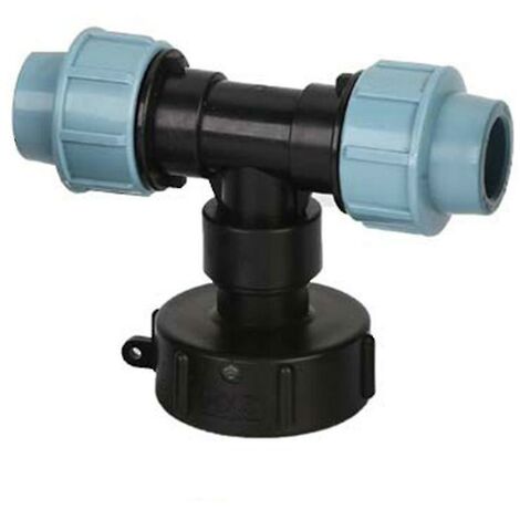 CREA Ibc Tank Water Pipe Connector Garden Lawn Hose Adapter Home Tap Fitting Tool-size:25mm Tee Adapter (1/2)