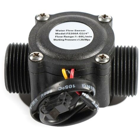 CREA G3/4'' 6-points Turbine Flowmeter Indicator Sensor Gauge Male Thread 1-60l/min (1/4)