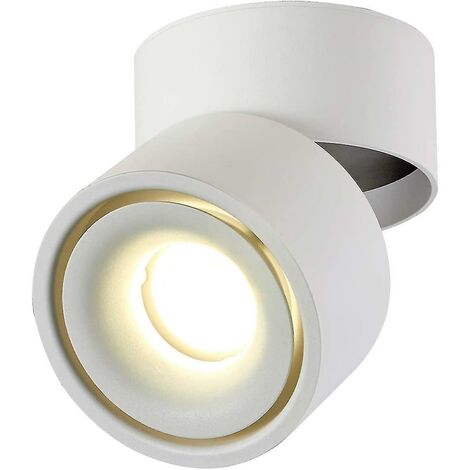 CREA 12w Led Ceiling Spotlights Adjustable Lamp Body Angle, Spotlights Lamp, Ceiling Sconce, Adjustable Ceiling Spotlights, Led 10x10x10cm (white-4000k) (1/4)