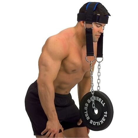 CREA Head Harness Strengh Exercise Strap With Chain Adjustable Neck Power Training Belt Gym Fitness