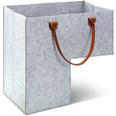 CREA Stair Basket With Handles For 16 Inch Carpeted Stairs Basket Gray (1/4)