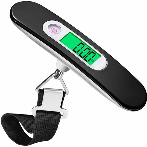 CREA Pese Bagage Electronique Balance Portable Pese Bagages Numérique Max 50Kg/110Lb (LB,g,Oz,kg) Balance électronique/Fonction Tare/Voyage/Shopping/Poste/Usage Domestique/Extérieur (1/3)