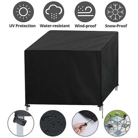 WUAYAMI Housse Salon De Jardin, Housse Exterieur Imperméable Anti-UV 420D Tissu Oxford, Kaki, 70x70x70 Cm