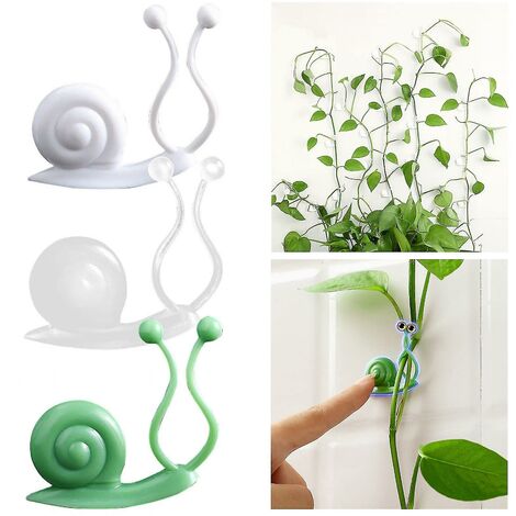 CREA Clips pour plantes grimpantes 10 pièces, Clips de fixation murale, Clips pour plantes auto-adhésifs, attaches pour plantes, fixation de fil à domicile (vert) (1/4)