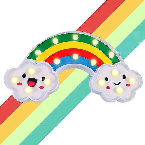 Belle lampe arc-en-ciel - Lampe de nuit arc-en-ciel colorée Lampe de table Lampe de chevet Décor de chambre