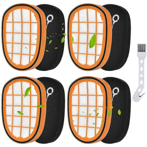 Paquet de 4 filtres pour ordinateur portable Philips Speedpro Max Aqua Fc6812 Fc6813 (1/5)