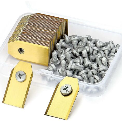 Crea – Lames de rechange pour robot tondeuse – 45 lames en titane – Compatibles Husqvarna, Gardena, Yardforce – Coupe précise et efficace