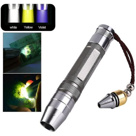 Lampe Torche UV 365nm Rechargeable – Lot De 2 – Aluminium Portable – Lumière Ultraviolette