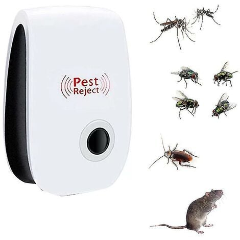 Dispositif répulsif à ultrasons pour rats, souris et insectes, couvre  jusquà 325 m2