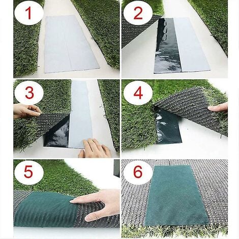 CREA 10 m x 15 cm ruban adhésif pour tapis de pelouse, ruban adhésif pour tapis de pelouse, ruban adhésif vert pour couture de pelouse