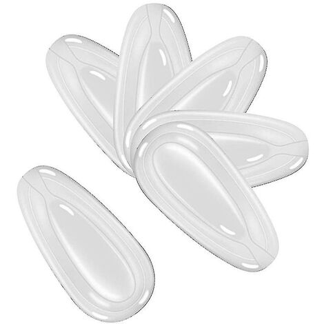 Lot De 20 Plaquettes Nasales En Silicone Transparentes Pour Lunettes - 1,4x0,7 Cm