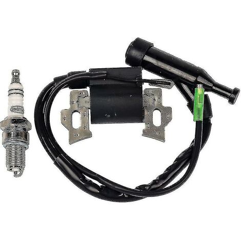Crea – Bobine d'allumage avec bougie d'allumage pour Honda GX110 GX120 GX140 GX160 GX200 – 5,5 CV 6,5 CV – Moteur générateur tondeuse à gazon (1/5)