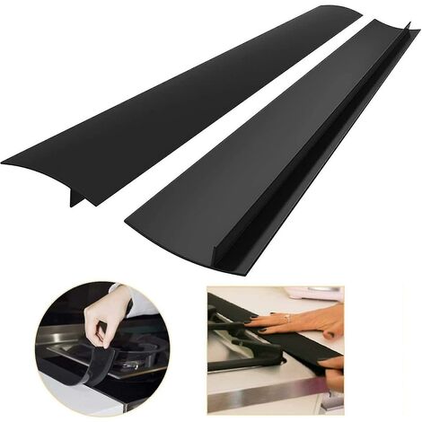 CREA Lot de 2 bandes de bordure en silicone pour plan de travail de cuisine 63 cm (1/4)