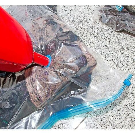 CREA 6 pièces Xxl sacs sous vide, couettes, ensemble aspirateur, sacs à vêtements 100x70cm