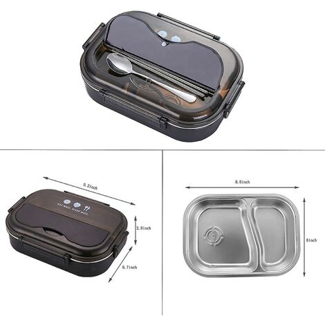 Boîte Repas Isotherme En Acier Inox 304 - Rond Avec Sac - Garde Au Chaud 4-5h - 11