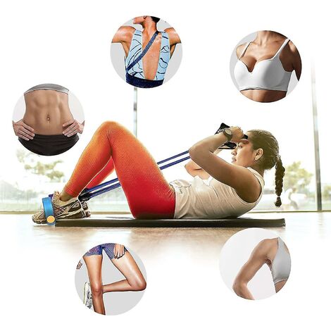 Bandes De Résistance Fitness 4 Tubes - Corde De Tension Latex - Pour Musculation à Domicile, Yoga, Abdos