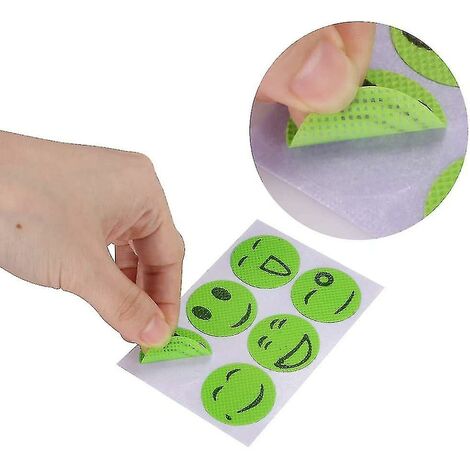 Patchs anti-moustiques CREA Smiley (300 pièces), patchs anti-moustiques pour enfants et adultes