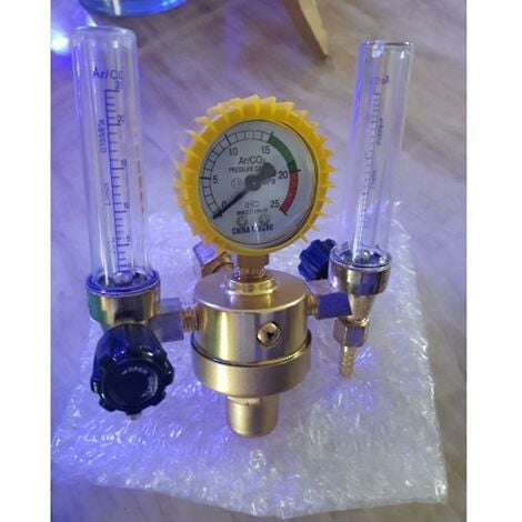 CREA Argon Co2 réducteur de pression Mig Tig débitmètre vanne de contrôle régulateur de gaz de soudage Double Tube Bubbl