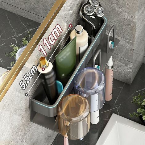 Gobelets Porte-brosse à Dents 300 Ml - Lot De 2, Plastique Qualité Alimentaire, Vert Et Bleu
