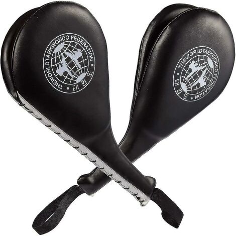 CREA Lot de 2 coussinets de frappe Taekwondo – Double coup de pied durable pour entraînement de kickboxing, sport de combat (1/3)