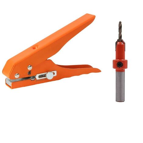 Crea – Pince emporte pièce pour bandes de chant – Outil de perforation ergonomique en métal – Trou de 8 mm – Foret 3x8 mm pour usage professionnel