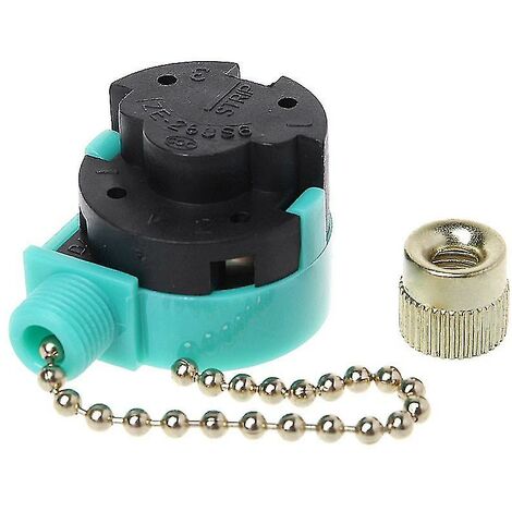 3a/250v 6a/125v Zipper Switch 3 Speed Pull Chain Nickel Fan Wall Switch (1/4)
