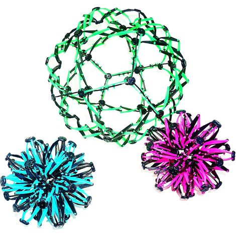 CREA 4e's Novelty 3 Pack Expandable Breathing Ball Sphere Toy - Expanding Stress Relief Breathing Ball Toys For Kids & Adults - For Anxiety, Yoga, Deep Bre