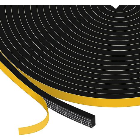 CREA Adhesive Weather Stripping Foam Tape 6mm(w) X 3mm(t) 3 Rolls,total 15m Long (1/5)