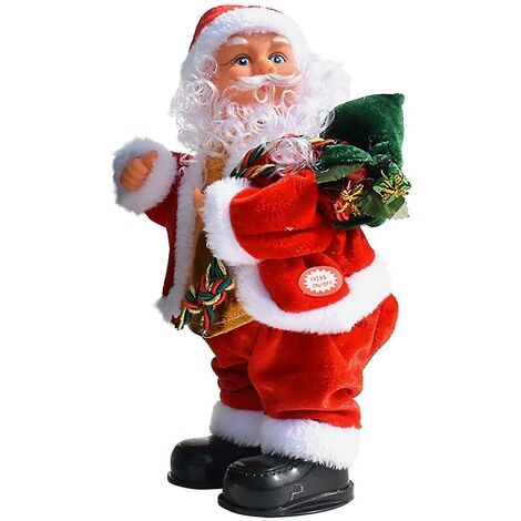 CREA Hip-shaking Electric Christmas Music Old Man Christmas Decorations Gift Ornament Santa Christmas Toy Gift (1/2)