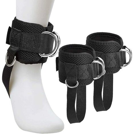 CREA 1 Pair Ankle Straps, Ankle Cuffs, D-ring Ankle Cuffs For Cable Machines, Comfortable Workout Ankle Belt, Adjustable Padded Work Out Cuffs For Kickback
