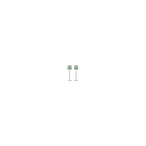 Lot de 2 lampes de bureau LED dimmables, sans fil, rechargeables, couleur chaude 3000 K, adaptées à une utilisation intérieure et extérieure, avec USB-C, aluminium, étanche IP54, noir [niveau énergéti (1/5)