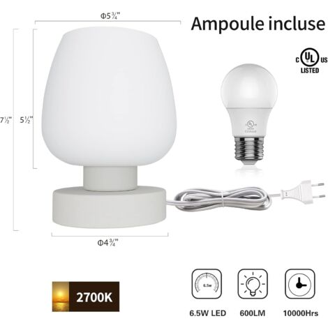 Lot 2 Lampes De Chevet Artpad - Éclairage Doux LED 3W, Bras 360°, Interrupteur Bouton