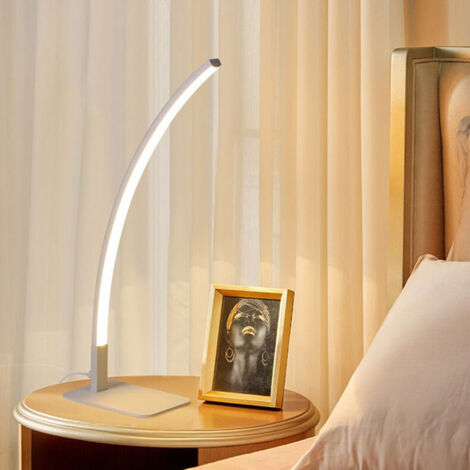 Crea – Lampe de chevet LED 6W blanc chaud – Design scandinave en métal – Économie d'énergie – Lumière douce pour salon et chambre