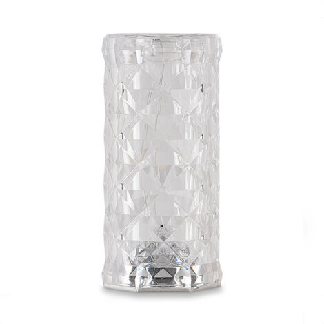 Lampe de bureau LED créative, lampe rose en cristal populaire, lampe d'ambiance minimaliste, veilleuse de chevet de chambre à coucher, sept couleurs