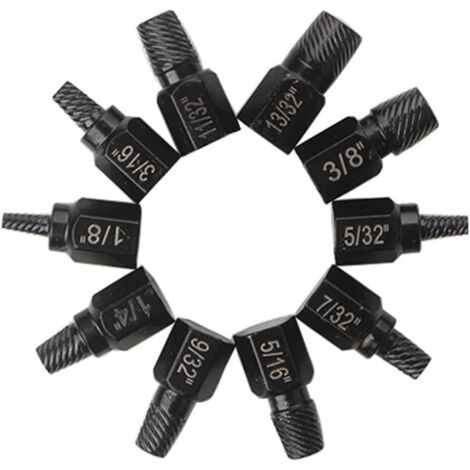 CREA Extracteur de vis Torx 10 pièces, outil de retrait de boulons et d'écrous, jeu d'extracteurs de boulons ronds – Tête solide