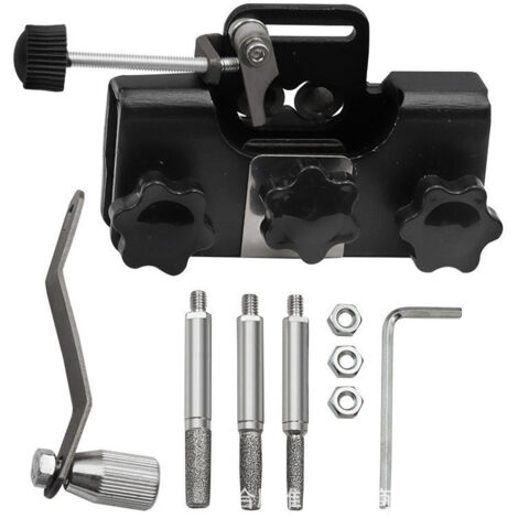 CREA Kit d'affûtage de tronçonneuse, mini affûteur de couteaux manuel portable, outil d'affûtage pour tous les types de tronçonneuses électriques (1/4)