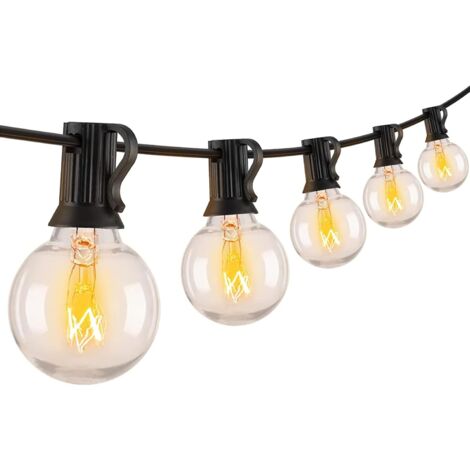 CREA – guirlande lumineuse d'extérieur 50 + 3 LED G40, étanche, 15M , pour jardin, Patio, mariage, noël