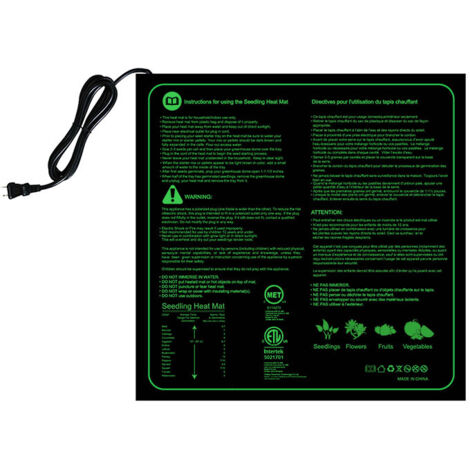 Coussin chauffant pour semis CREA 50x50CM Le coussin chauffant pour semis imperméable et durable convient à la culture hydroponique intérieure et à la germination des semis en hiver (1/5)