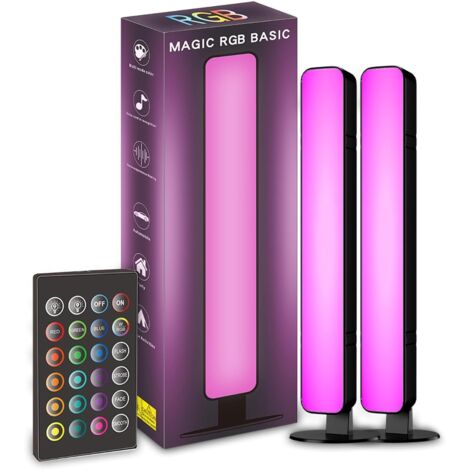 Bande lumineuse LED CREA 2 pièces pour chambre à coucher, salle de jeux, salle de sport, salle de télévision avec télécommande, lumière d'ambiance RVB intelligente (1/5)