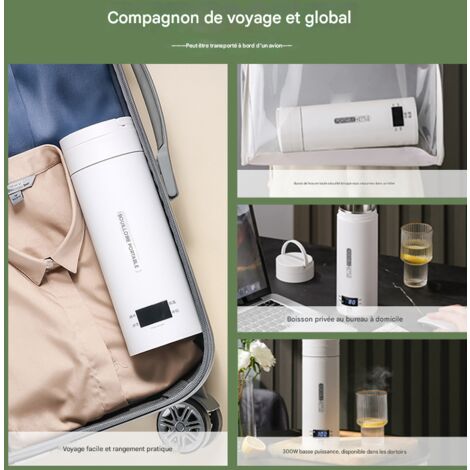 Bouilloire électrique de voyage - TRAHOO - 350ml - Blanc - Acier Bouilloire électrique de voyage - TRAHOO - 350ml - Blanc - Acier