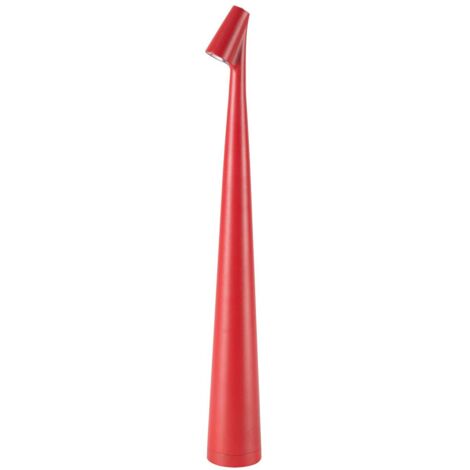 Lampe de bureau portable sans fil, rechargeable et élégante, corps en aluminium, lumière tactile, idéale pour le salon ou le bureau, trois modes de gradation (rouge, D1,9 x 13,7) - CREA