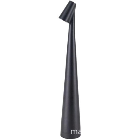 Lampe de bureau portable sans fil, rechargeable et élégante, corps en aluminium, éclairage tactile, idéale pour le salon ou le bureau, trois modes de gradation (noir, D1,9 x 17,7) - CREA