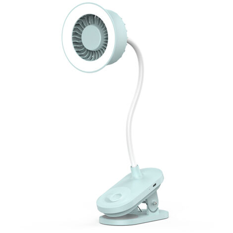 CREA nouvelle lampe de bureau créative à clip mural ventilateur lampe de bureau deux en un ventilateur turbo haute vitesse lampe de charge cadeau