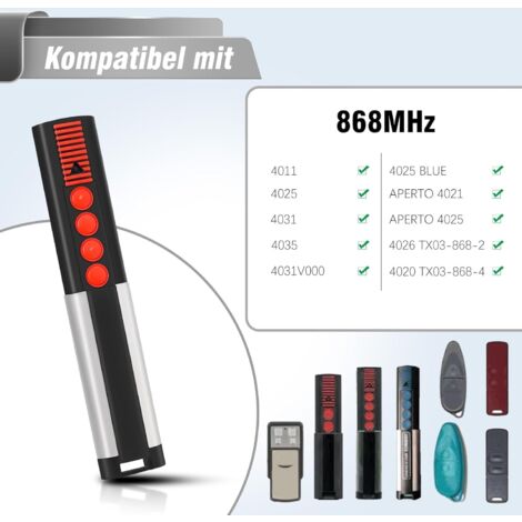 Télécommande Sommer 4020 fréquence 868 Mhz 4 canaux - 35,00 Télécommande Sommer 4020 fréquence 868 Mhz 4 canaux - 35,00