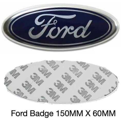 Emblème Ford 150 mm x 60 mm bleu/argent avant arrière logo Mondeo Transit Focus