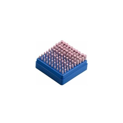 Tête de meulage en silex 3X3mm, tête de meulage rouge, tête de meulage pour métal, élimination de la rouille, polissage des moules, tête de meulage électrique, 100 ensembles (1/5)